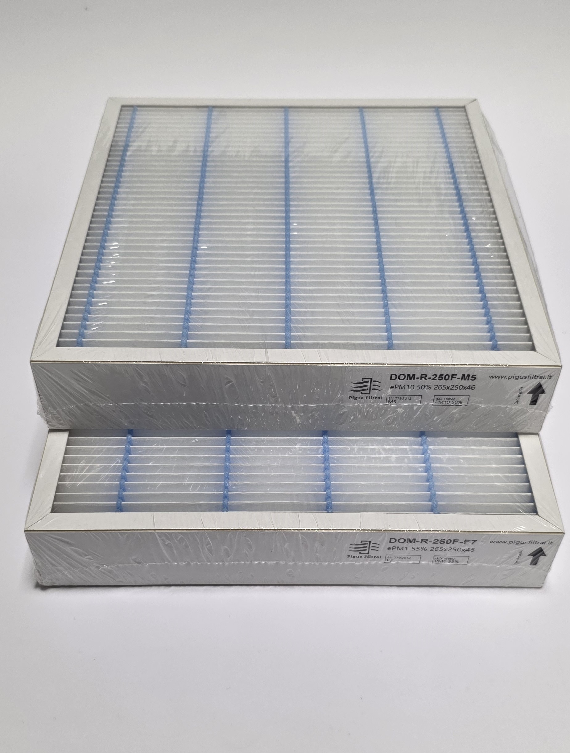 Filtrų komplektas Komfovent Domekt CF 250 F M5+F7 (265×250×46 mm)