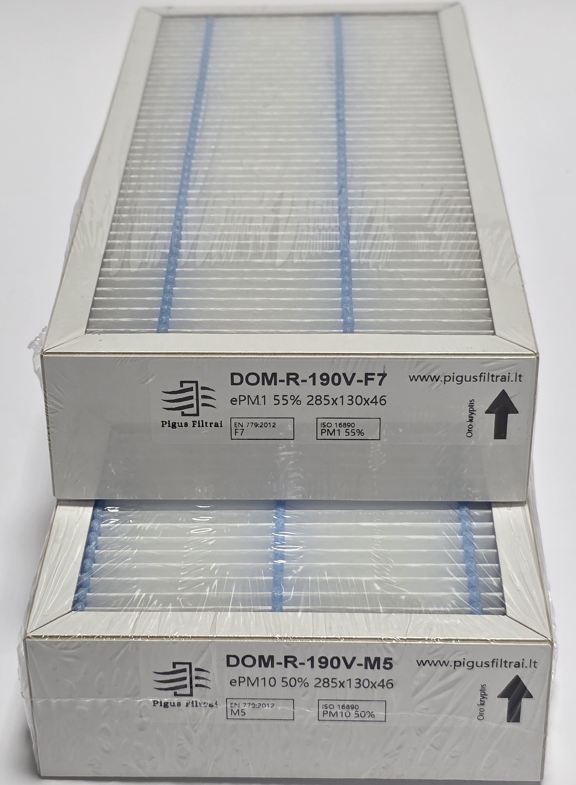 Filtrų komplektas Komfovent Domekt R 200 V / R 190 V (285×130×46 mm)