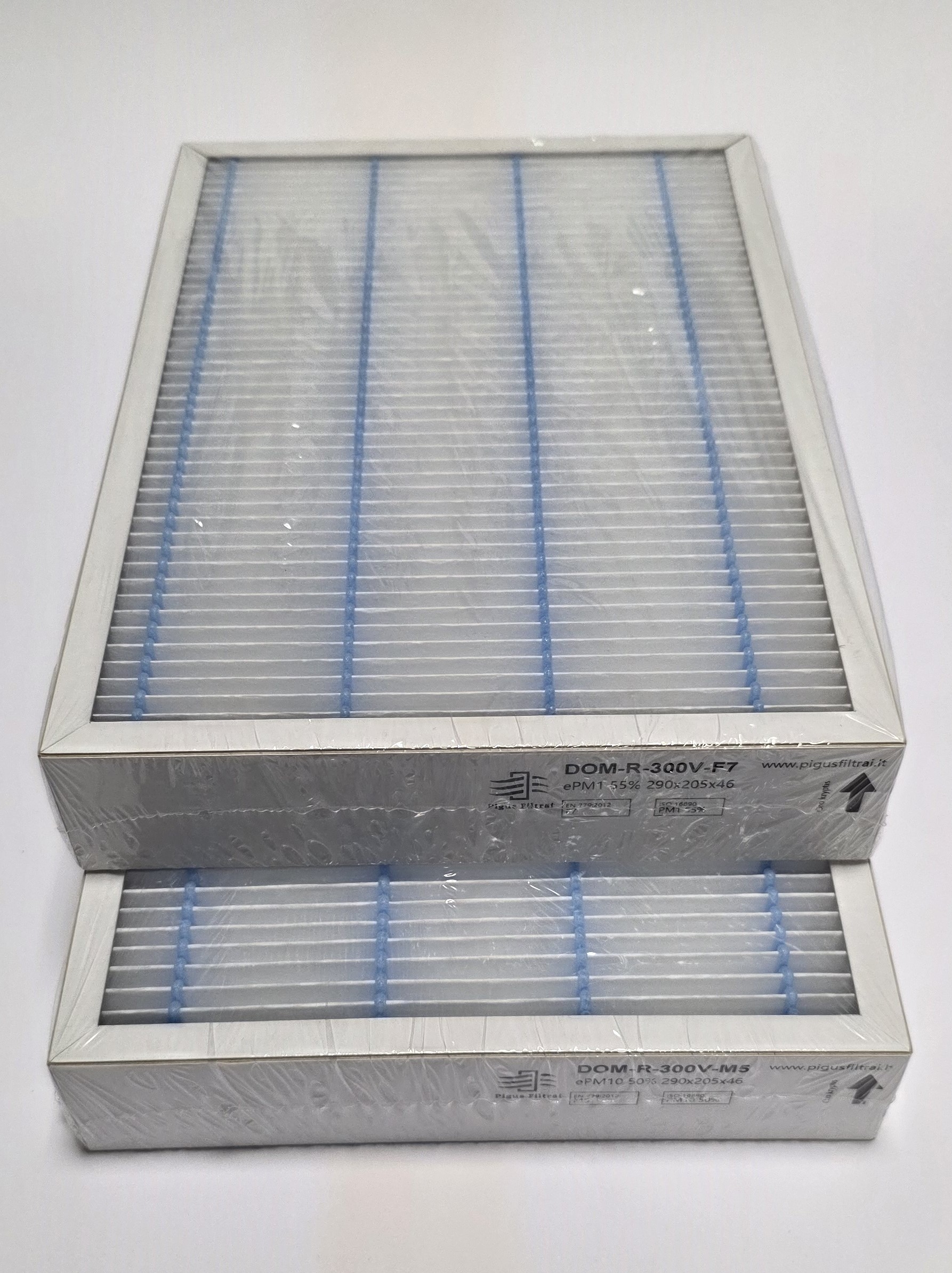 Filtrų komplektas Komfovent Domekt R 300 V M5 + F7 (290×205×46 mm)