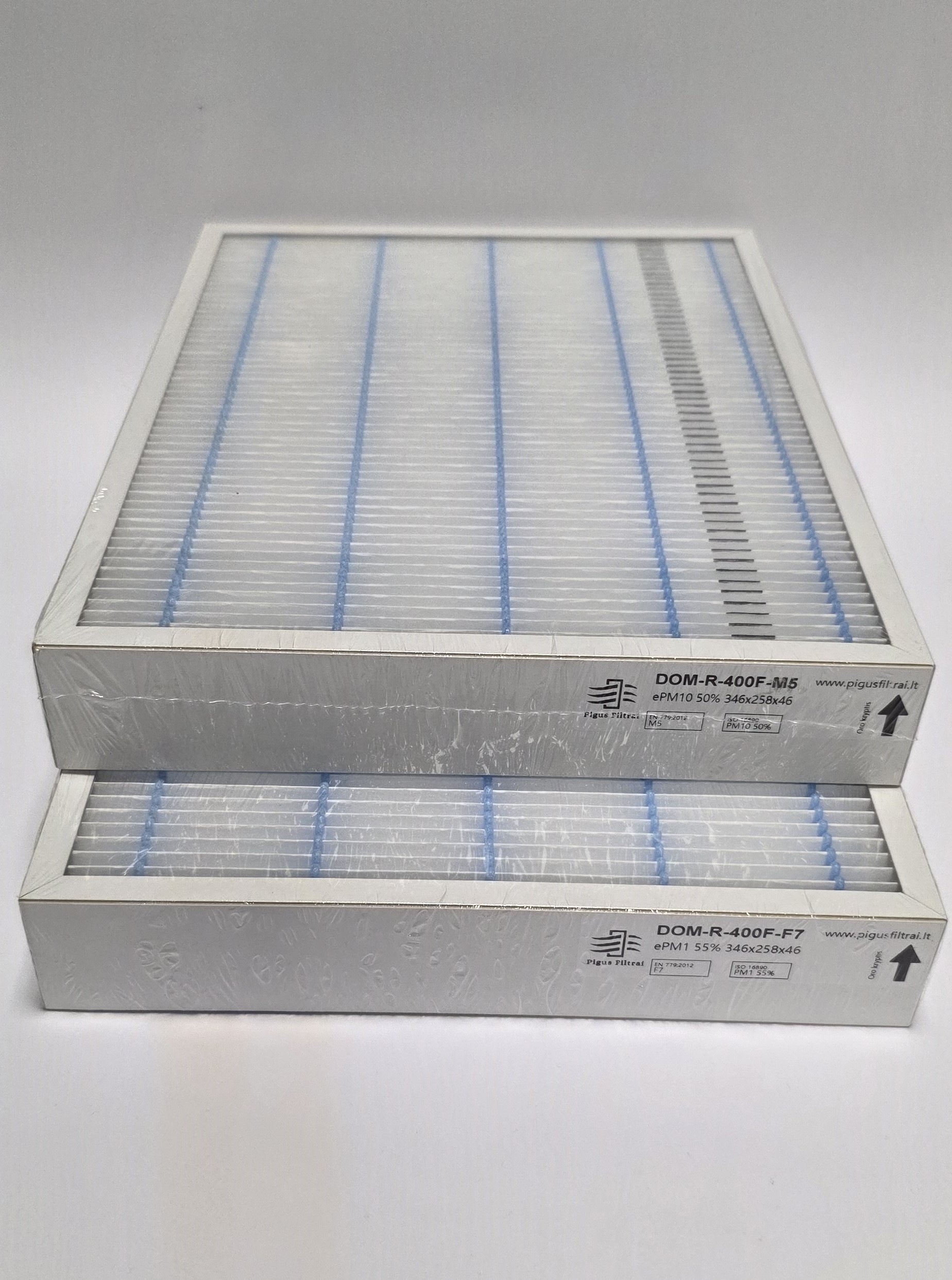 Filtrų komplektas Komfovent M5+F7Domekt R 400 F C6M (346×258×46 mm)