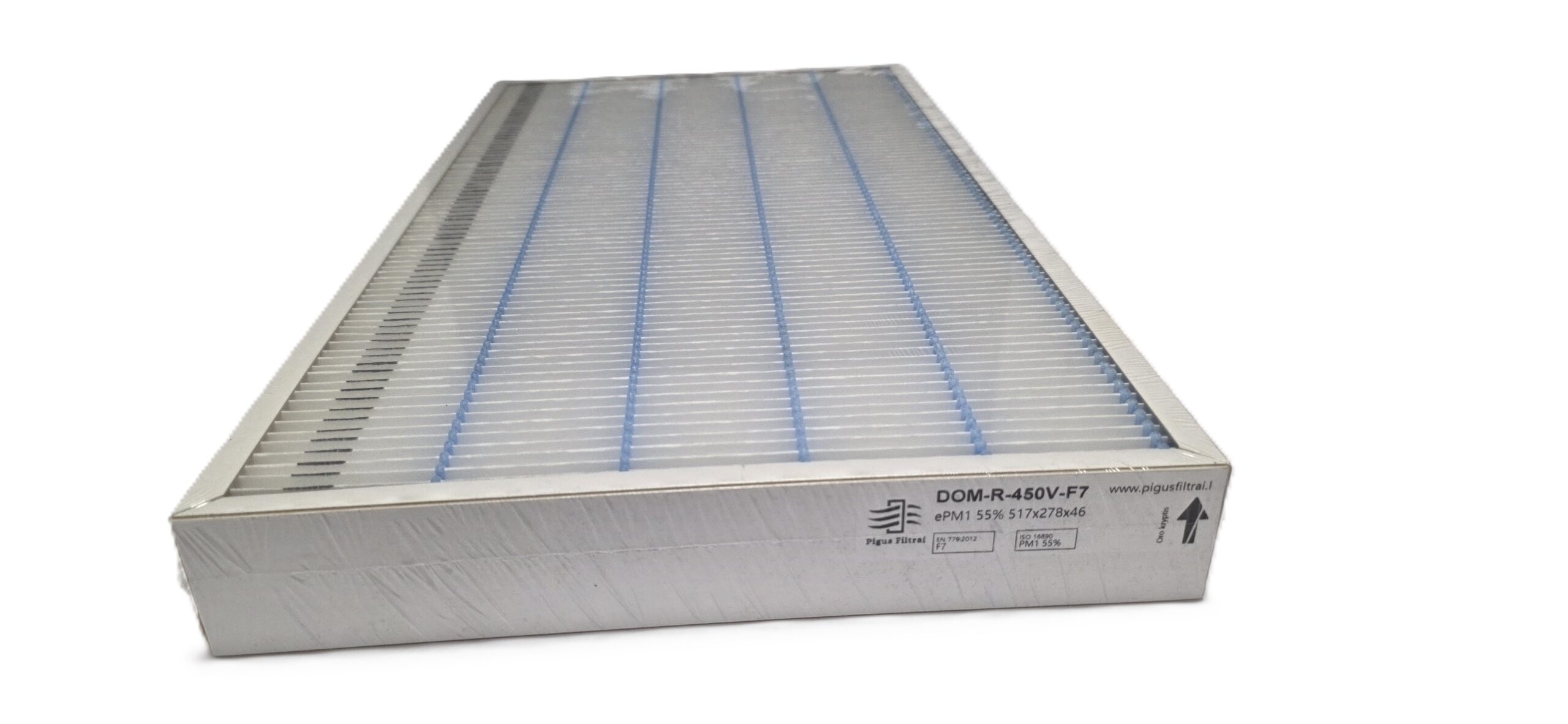 Filtras F7 Komfovent Domekt R 450 V (517×278×46 mm) nuo 2020-10