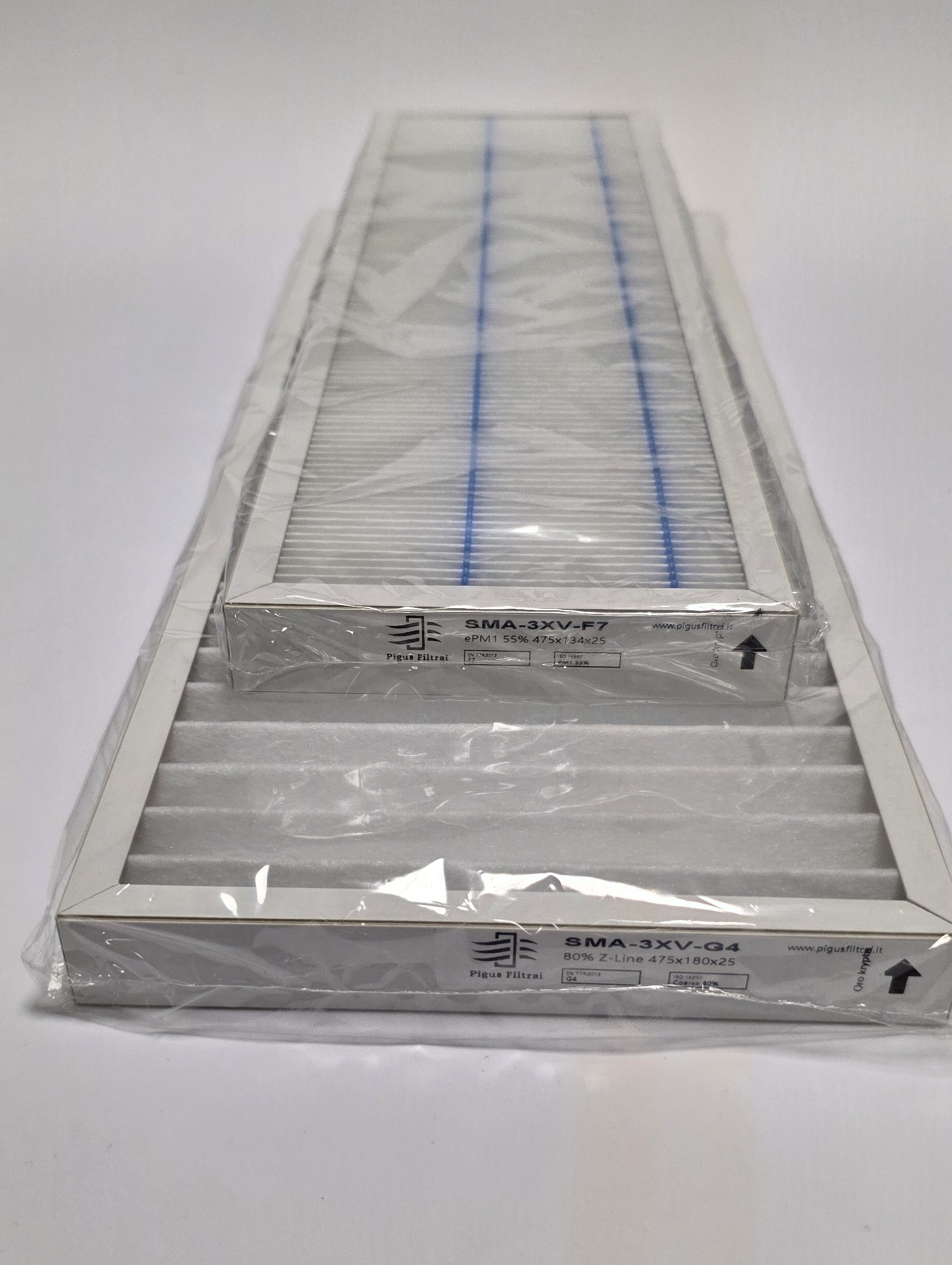 Filtrų komplektas Smarty 3XV / 4XV (F7 475×134×25 mm + G4 475×180×25 mm)