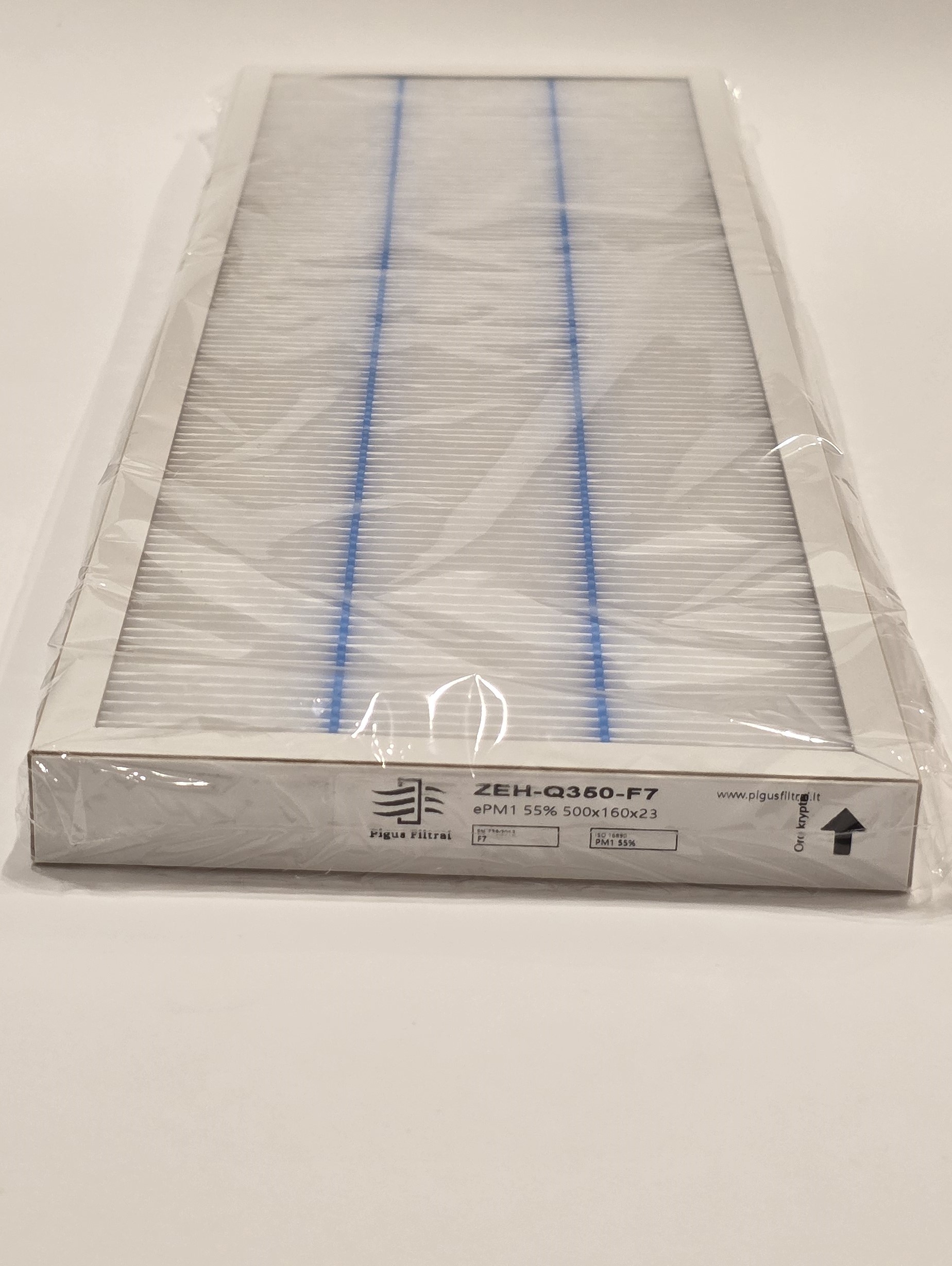 Filtras F7 ComfoAir Q350 / Q450 / Q600 (500×160×25 mm)